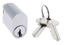 Carbine Oval Cylinder, 6 pin Non stamped  X Cam, C4 Keyed to Differ , Boxed, Satin Chrome