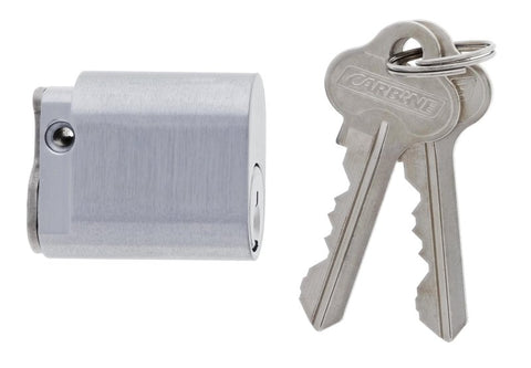 Carbine Oval Cylinder, 6 pin Non stamped X Cam, C4 Keyed Alike KA1, Bulk 10, Satin Chrome - primehardware