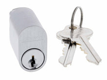 Carbine Oval Cylinder, 6 pin   X Cam, C4 Keyed Alike KA2, Boxed, Satin Chrome