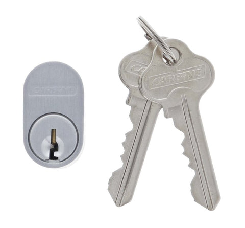 Carbine Oval Cylinder, 6 pin X Cam, C4 Keyed to Differ , Boxed, Satin Chrome - primehardware