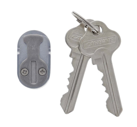 Carbine Oval Cylinder, 6 pin X Cam, C4 Keyed Alike KA4, Boxed, Satin Chrome - primehardware