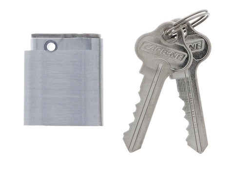 Carbine Oval Cylinder, 6 pin R Cam, C4 Keyed Alike KA1, Boxed, Satin Chrome - primehardware