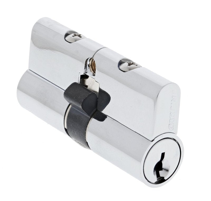 Carbine Euro Double cylinder Fixed Cam, 5 pin, C4 Keyed Alike, KA3, Boxed, Chrome Plate - primehardware