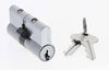 Carbine Euro Double cylinder Fixed Cam, 5 pin, C4 Keyed Alike, KA2, Boxed, Satin Chrome - primehardware
