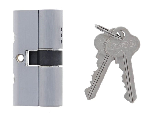 Carbine Euro Double cylinder Fixed Cam, 5 pin, C4 Keyed Alike, RANDOM GROUPS, Boxed, Satin Chrome - primehardware