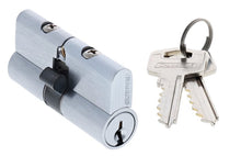 Carbine Euro Double cylinder Fixed Cam, 5 pin, TES5 Keyed to Differ, , Boxed, Satin Chrome