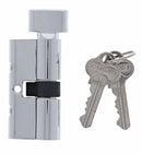 Carbine Euro Cylinder and turn Fixed Cam, 5 pin, C4 Keyed Alike, KA4, Boxed, Chrome Plate - primehardware