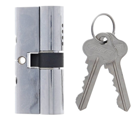 Carbine Euro Double cylinder Fixed Cam, 6 pin, C4 Keyed Alike, RANDOM GROUPS, Boxed, Chrome Plate - primehardware