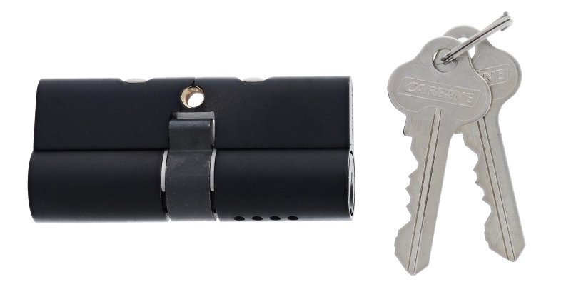 Carbine Euro Double cylinder Fixed Cam, 6 pin, C4 Keyed Alike, KA1, Boxed, Matte Black - primehardware