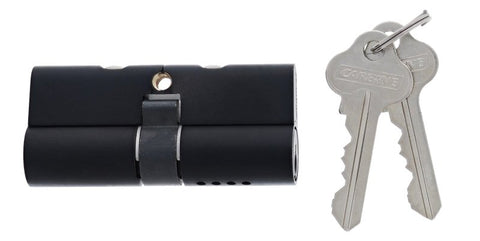 Carbine Euro Double cylinder Fixed Cam, 6 pin, C4 Keyed Alike, KA1, Boxed, Matte Black - primehardware