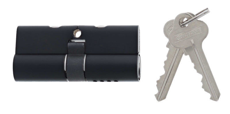 Carbine Euro Double cylinder Fixed Cam, 6 pin, C4 Keyed to Differ, , Boxed, Matte Black