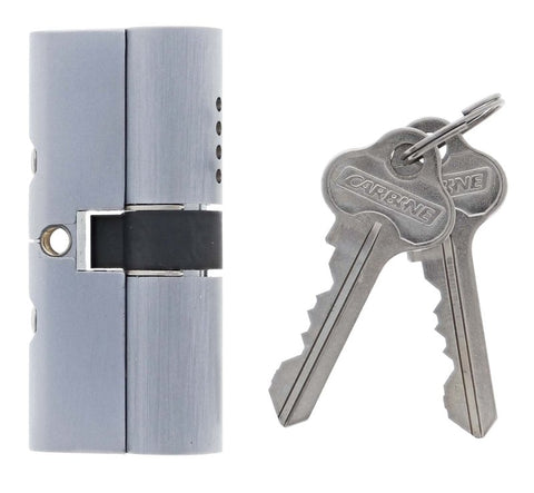 Carbine Euro Double cylinder Fixed Cam, 6 pin, C4 Keyed Alike, RANDOM GROUPS, Boxed, Satin Chrome - primehardware