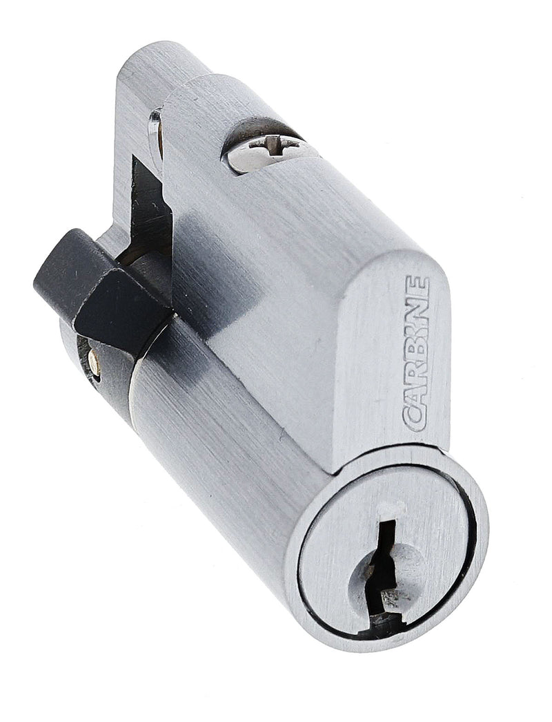 Carbine Euro Half cylinder Fixed Cam, 6 pin, C4 Keyed to Differ, , Boxed, Satin Chrome