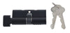 Carbine Euro Cylinder and turn Fixed Cam, 6 pin, C4 Keyed Alike, KA1, Boxed, Matte Black - primehardware