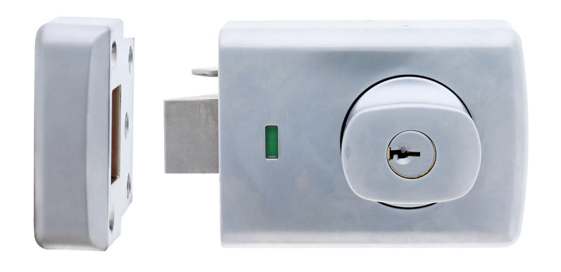 Carbine Alpha CRD-1K1 , Double cylinder deadlatch, Knob inside,  C4 Keyed to Differ  , Timber frame strike, Satin Chrome, Boxed