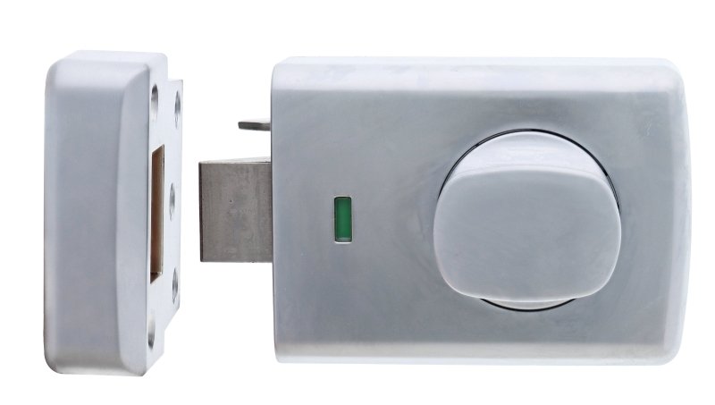 Carbine Alpha CRD - 1K1 , Single cylinder deadlatch, Knob inside, No Cylinder , Timber frame strike, Satin Chrome, Boxed - primehardware