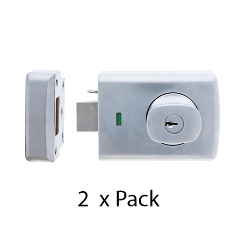 Carbine Alpha CRD - 1K2 , Double cylinder deadlatch, Knob inside, C4 Keyed Alike , Timber frame strike, Satin Chrome, Twin pack Boxed - primehardware