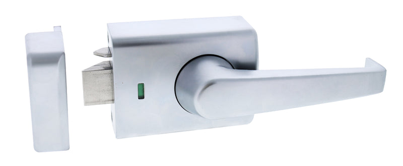 Carbine Alpha CRD-1L1 , Single cylinder deadlatch, Lever inside,  C4 Keyed to Differ  , Timber frame strike, Satin Chrome, Boxed