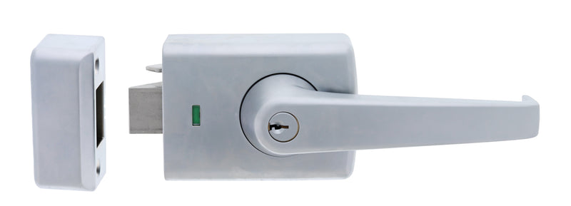 Carbine Alpha CRD-1L1 , Double cylinder deadlatch, Lever inside,  C4 Keyed to Differ  , Timber frame strike, Satin Chrome, Boxed