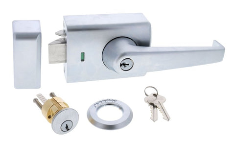 Carbine Alpha CRD - 1L1 , Double cylinder deadlatch, Lever inside, C4 Keyed to Differ , Timber frame strike, Satin Chrome, Boxed - primehardware