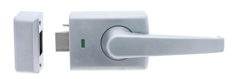 Carbine Alpha CRD - 3L1 , Single cylinder deadlatch, Lever inside, No Cylinder , Metal frame strike, Satin Chrome, Boxed - primehardware