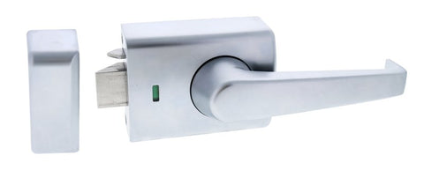 Carbine Alpha CRD - 3L1 , Single cylinder deadlatch, Lever inside, No Cylinder , Metal frame strike, Satin Chrome, Boxed - primehardware