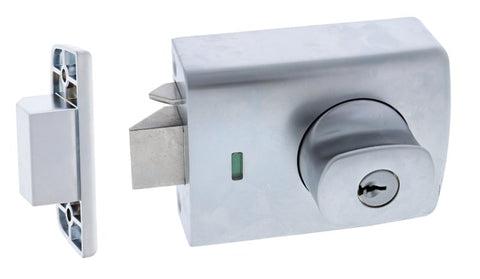 Carbine Alpha CRD - 4K1 , Double cylinder deadlatch, Knob inside, Keyed to Differ , Openout strike, Satin Chrome, Boxed - primehardware