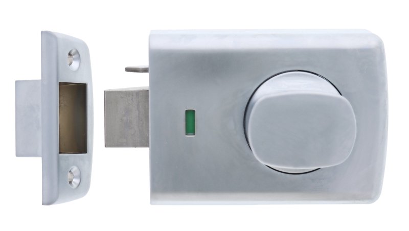 Carbine Alpha CRD - 4K1 , Single cylinder deadlatch, Knob inside, No Cylinder , Openout strike, Satin Chrome, Boxed - primehardware