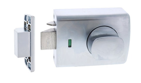 Carbine Alpha CRD - 4K1 , Single cylinder deadlatch, Knob inside, No Cylinder , Openout strike, Satin Chrome, Boxed - primehardware