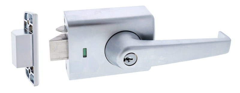 Carbine Alpha CRD-4L1 , Single cylinder deadlatch, Lever inside,   No Cylinder  , Openout strike, Satin Chrome, Boxed