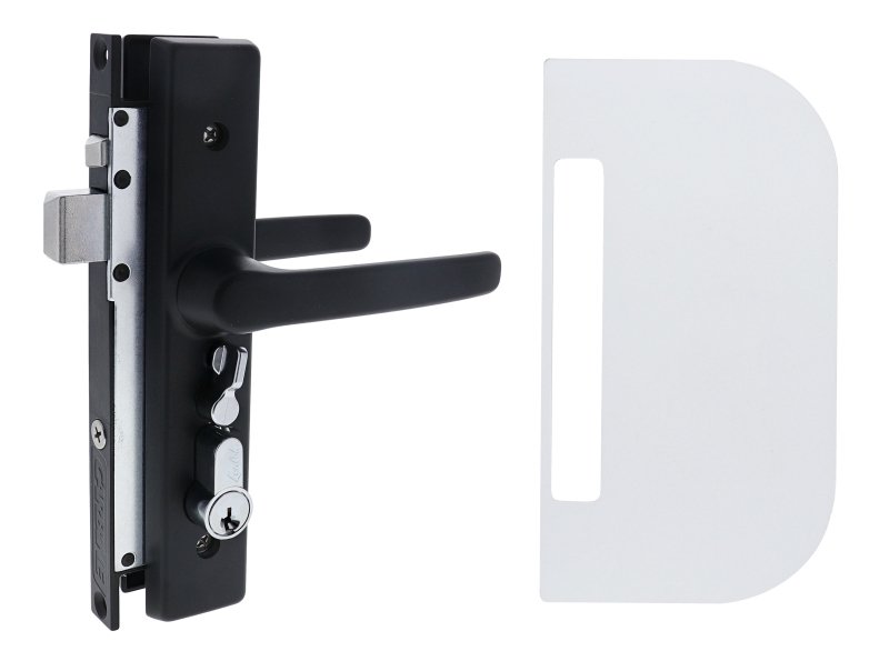 Carbine CSDL Screen Door Lock, Includes cylinder and CSS-1 shield, Black