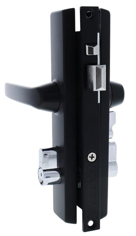 Carbine CSDL Screen Door Lock, Includes LPL cylinder keyed to differ, Black - primehardware