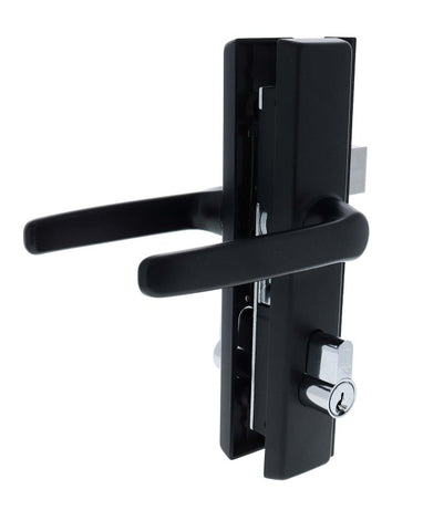 Carbine CSDL Screen Door Lock, Includes LPL cylinder keyed to differ, Black - primehardware