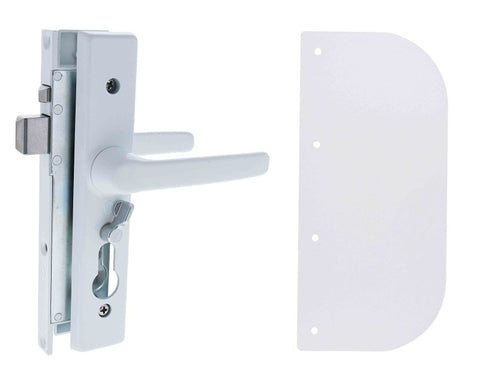 Carbine CSDL Screen Door Lock, Includes CSS - 2 shield, White - primehardware