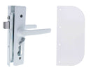 Carbine CSDL Screen Door Lock, Includes CSS - 2 shield, White - primehardware