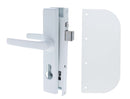 Carbine CSDL Screen Door Lock, Includes CSS - 2 shield, White - primehardware