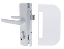 Carbine CSDL Screen Door Lock, Includes cylinder and CSS - 1 shield, White - primehardware