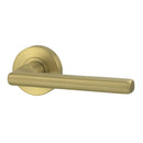 Gold door handle on a white background