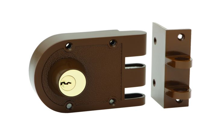 Ydk Deadlock Double Cylinder Dp Brown - primehardware