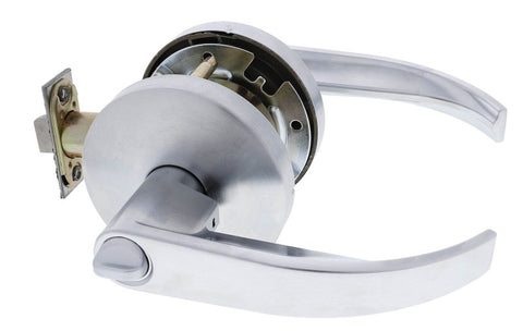 Carbine Doncaster 7000 Cylindrical Privacy set, Disability Lever, 70mm backset, , Boxed, Brushed Satin Chrome - primehardware