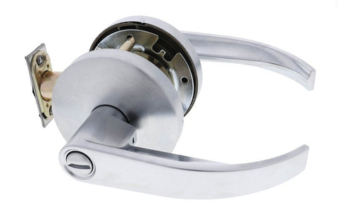 Carbine Doncaster 7000 Cylindrical Privacy set, Disability Lever, 70mm backset, , Boxed, Brushed Satin Chrome - primehardware