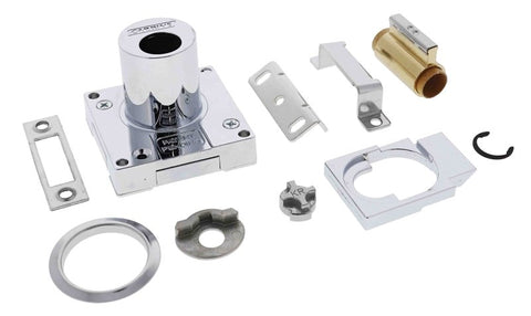 Carbine CCL Cupboard Lock , Bolt Or Latch, No Barrel , Boxed, Chrome Plate - primehardware