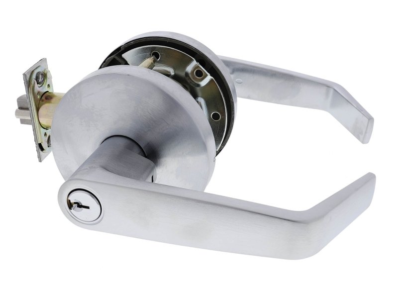 Carbine Doncaster 7000 Cylindrical Double Cylinder Vestibule set, Standard Lever, 70mm backset, C4 Keyed to Differ, Boxed, Brushed Satin Chrome - primehardware