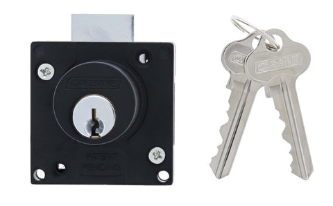 Carbine CCL Cupboard Lock , Bolt Or Latch, Keyed Alike KA1, Boxed, Matte Black - primehardware