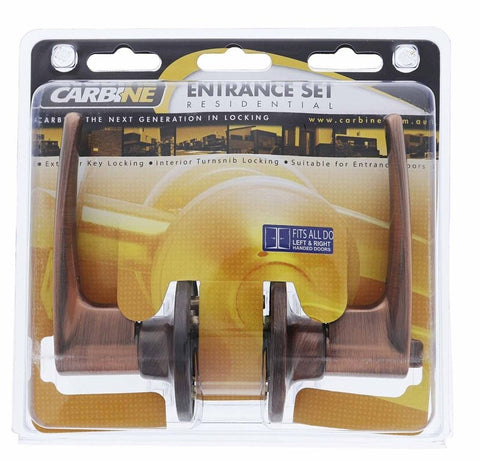 Carbine Kingston SL7000 Tiebolt Standard Entrance Lever set, C4 Keyed to Differ, Boxed, Antique Bronze - primehardware