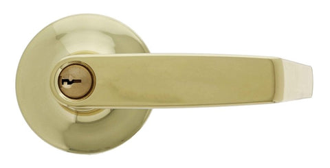 Carbine Rosehill Tiebolt Entrance set, 60 - 70mm backset, C4 Keyed to Differ, Boxed, Polished Brass - primehardware