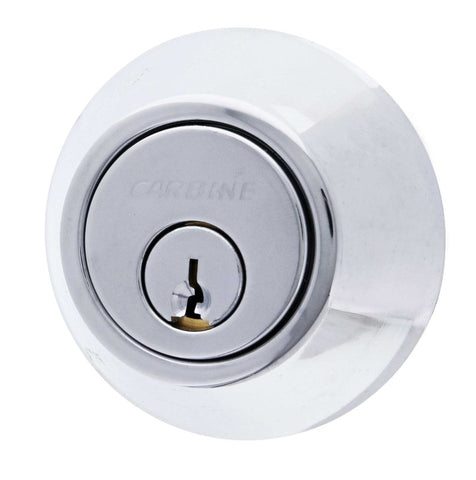 Carbine LB Residential Series Standard Cylinder and Turn Deadbolt, 60 - 70mm backset, C4 Keyed to Differ , Display Pack, Chrome Plate - primehardware
