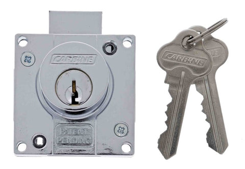 Carbine CCL Cupboard Lock , Latch, Keyed to Differ , Boxed, Chrome Plate - primehardware