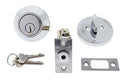 Carbine LB Residential Series Standard Cylinder and Turn Deadbolt, 60 - 70mm backset, C4 Keyed to Differ , Display Pack, Chrome Plate - primehardware