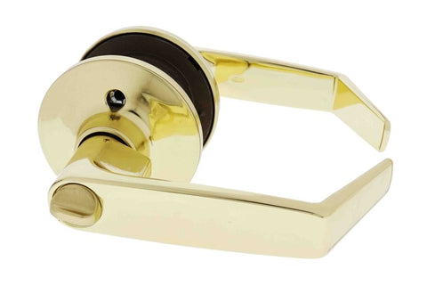Carbine Rosehill Tiebolt Privacy set, 60 - 70mm backset, , Boxed, Polished Brass - primehardware